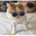 Gafas de sol de mascotas de metal circulares para accesorios para mascotas